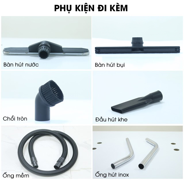 Lựa chọn các phụ kiện của máy hút bụi phù hợp với bề mặt cần vệ sinh